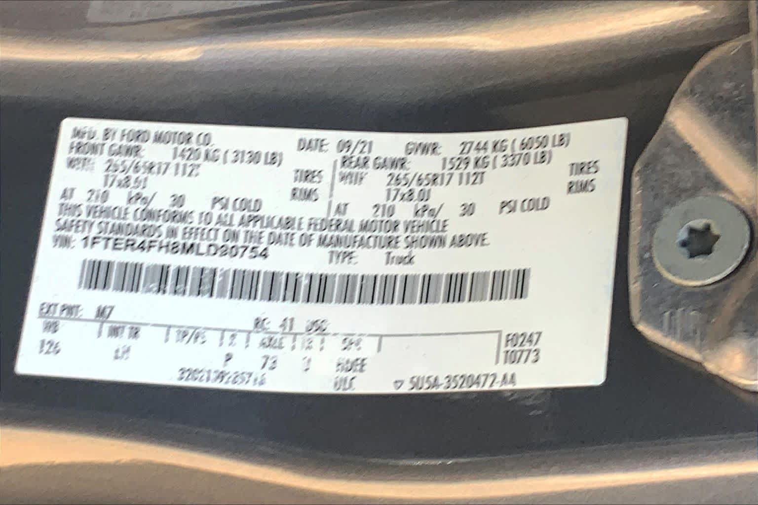 Certified 2021 Ford Ranger XLT w/ Equipment Group 301A Mid AWD/4WD image 37