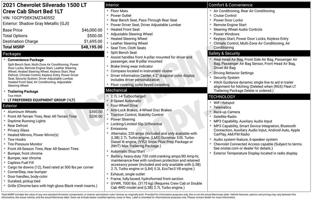 Used 2021 Chevrolet Silverado 1500 LT AWD/4WD image 6