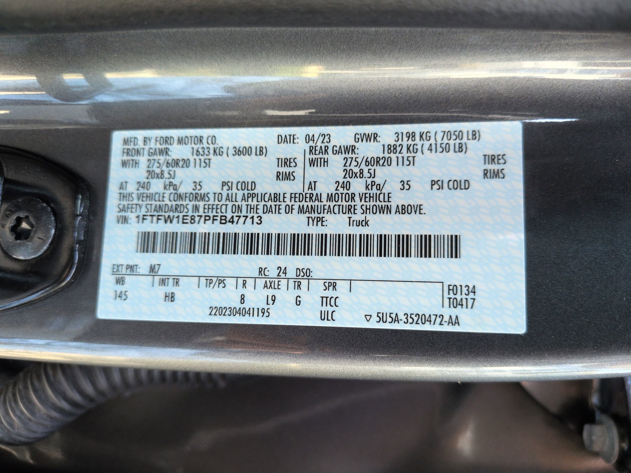Certified 2023 Ford F150 Lariat w/ Equipment Group 502A High AWD/4WD image 39