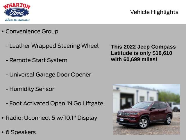 Used 2022 Jeep Compass Latitude w/ Convenience Group FWD image 15