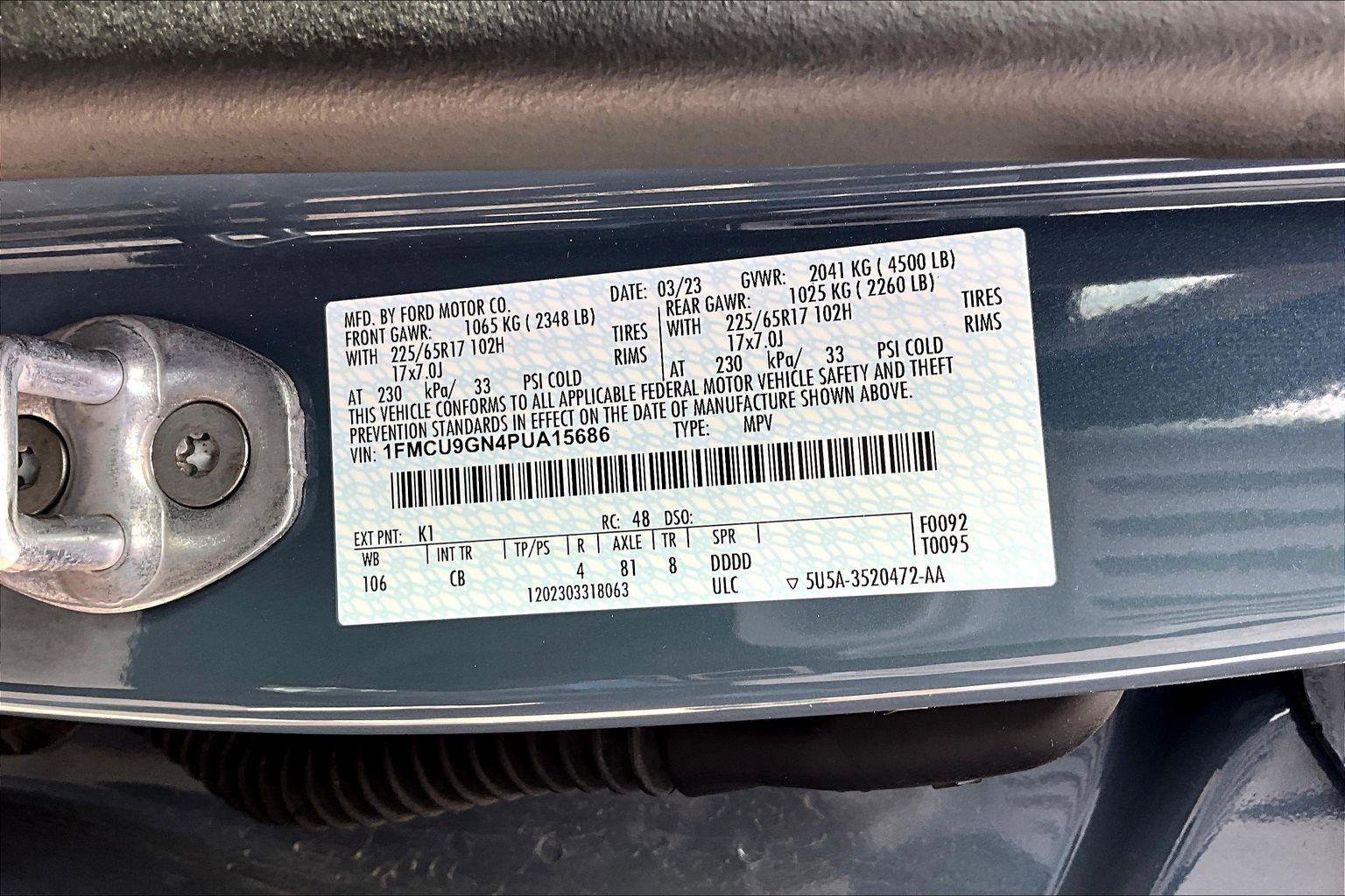 Certified 2023 Ford Escape Active w/ Tech Pack #2 image 15