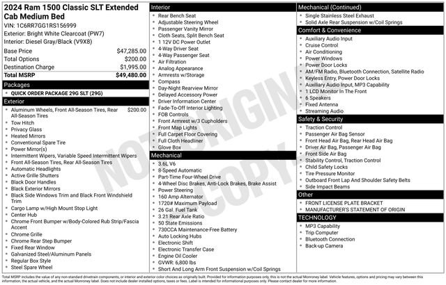 Used 2024 RAM 1500 Classic SLT AWD/4WD image 32