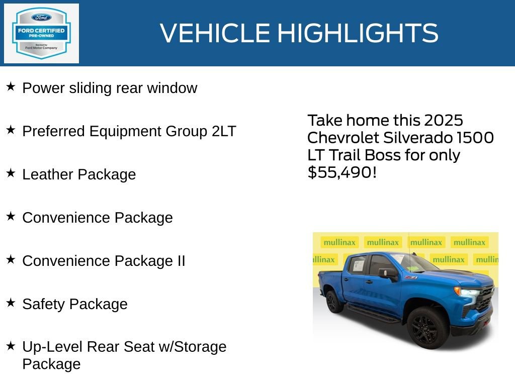 Used 2025 Chevrolet Silverado 1500 LT Trail Boss w/ Convenience Package II image 35