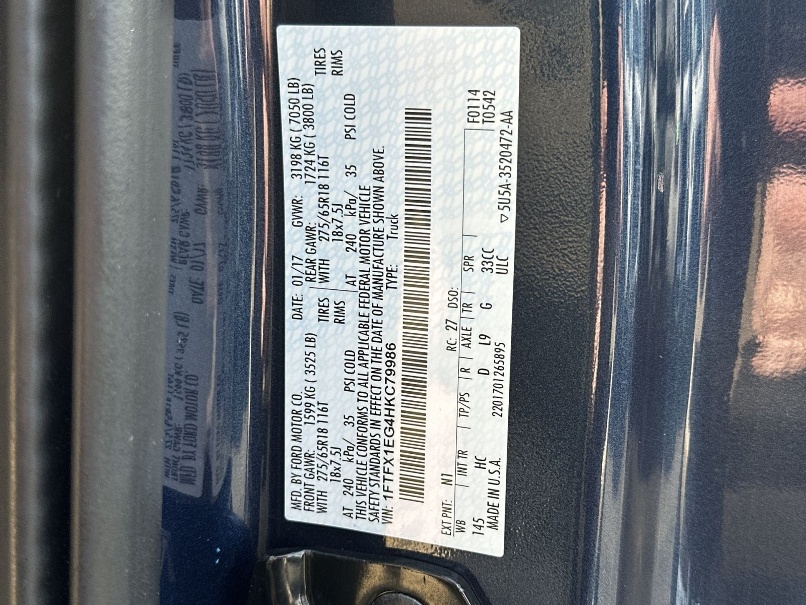 Certified 2017 Ford F150 Lariat w/ Equipment Group 502A Luxury AWD/4WD image 29