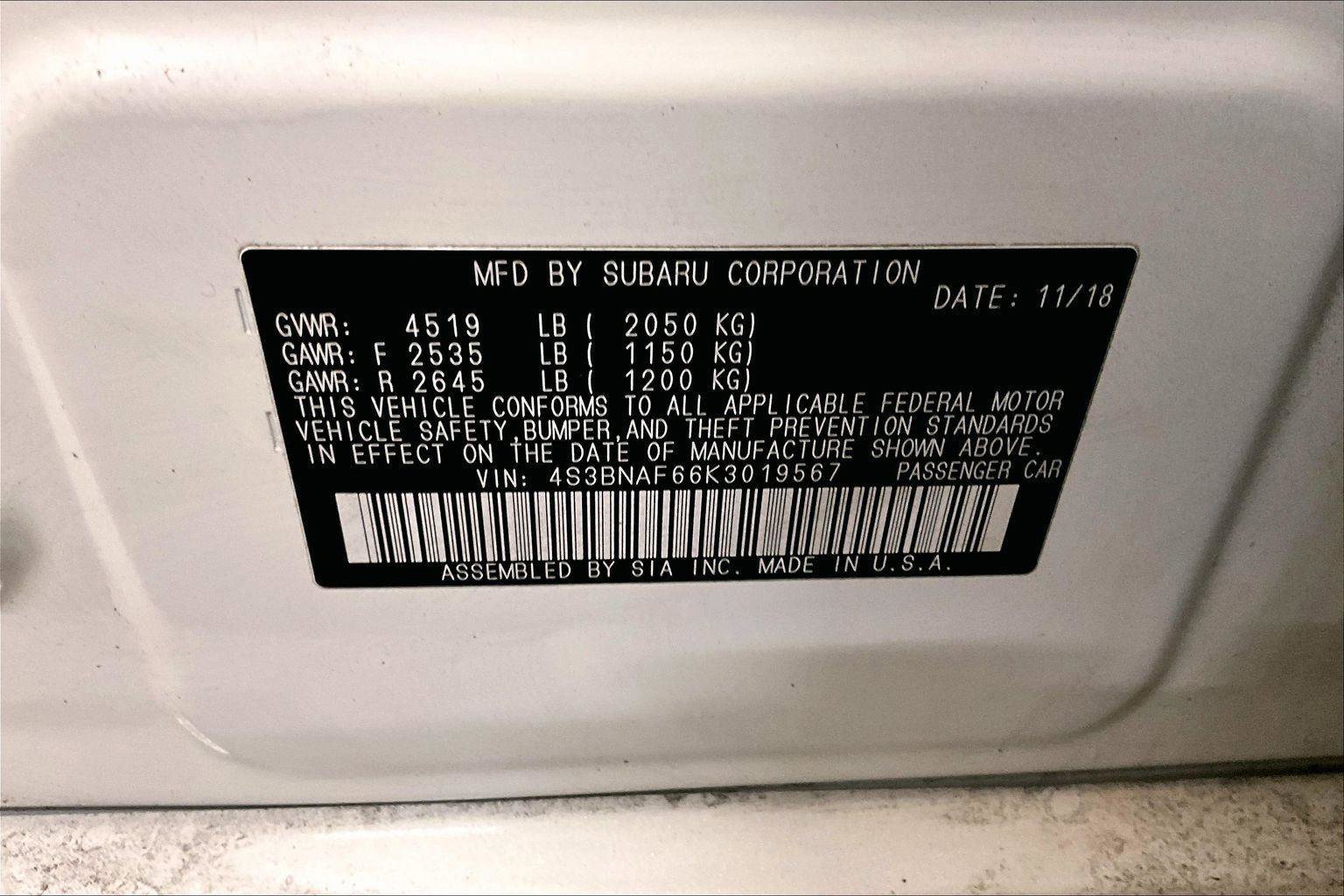 Used 2019 Subaru Legacy 2.5i Premium image 32