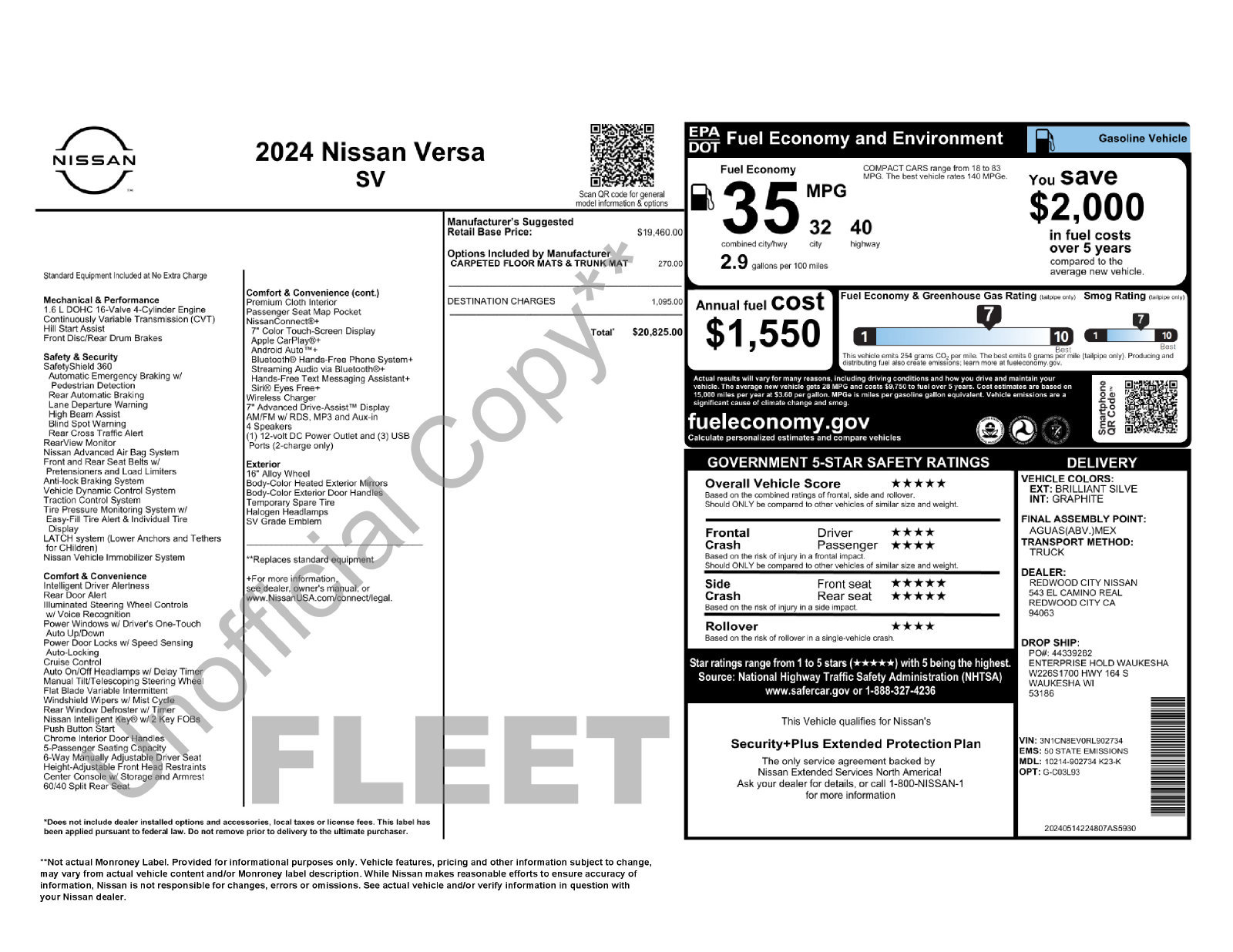 Used 2024 Nissan Versa SV FWD image 38