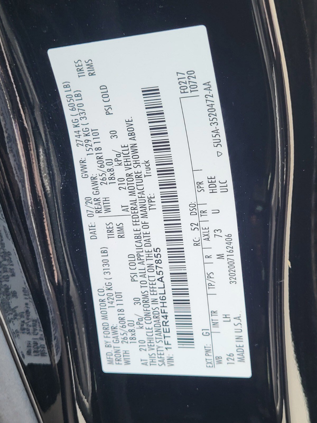 Certified 2020 Ford Ranger XLT w/ Equipment Group 301A Mid image 34