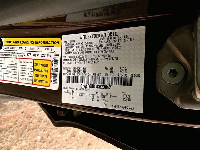 Certified 2019 Ford Fusion SE FWD image 32