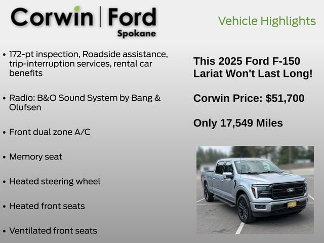 Certified 2025 Ford F150 Lariat AWD/4WD image 19