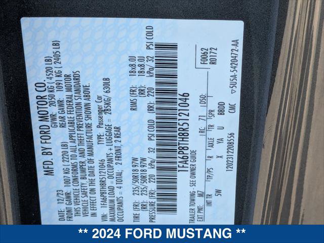 Certified 2024 Ford Mustang Premium RWD image 21