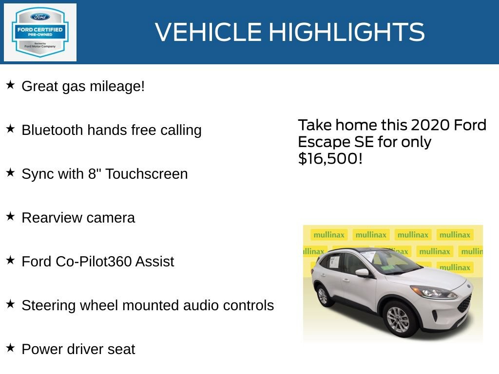 Certified 2020 Ford Escape SE FWD image 23