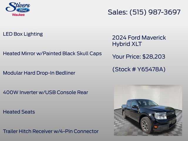 Certified 2024 Ford Maverick XLT w/ XLT Luxury Package FWD image 22
