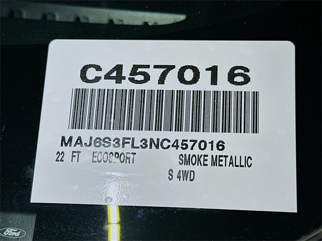 Certified 2022 Ford EcoSport S image 30