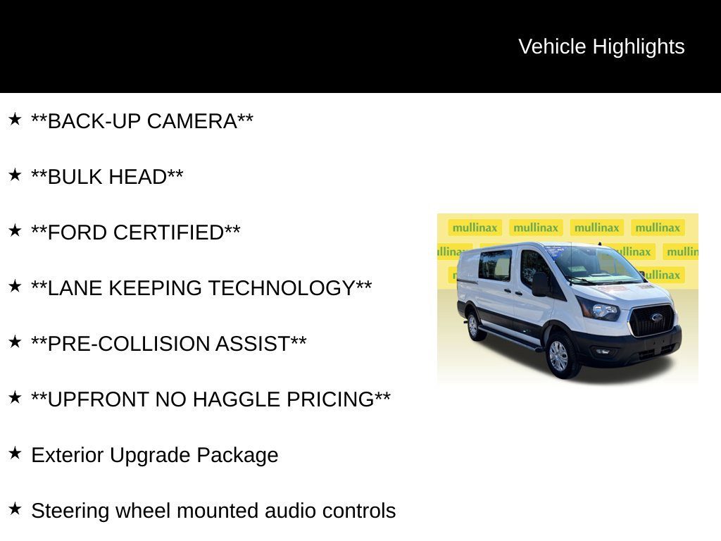 Certified 2025 Ford Transit 250 Low Roof w/ Exterior Upgrade Package RWD image 13