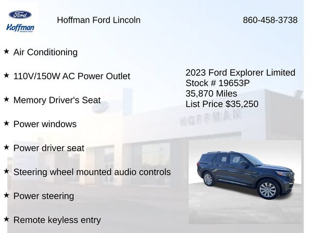 Certified 2023 Ford Explorer Limited w/ Equipment Group 301A AWD/4WD image 24