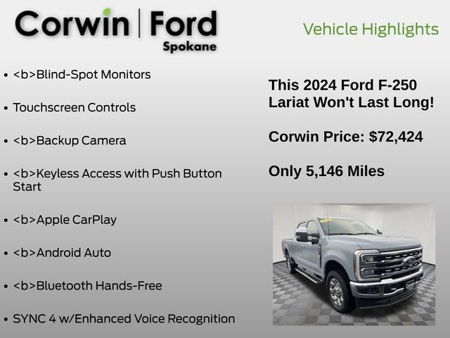 Certified 2024 Ford F250 Lariat w/ Chrome Package image 12