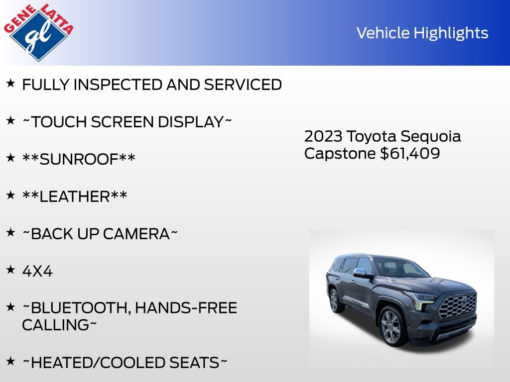 Used 2023 Toyota Sequoia Capstone AWD/4WD image 33