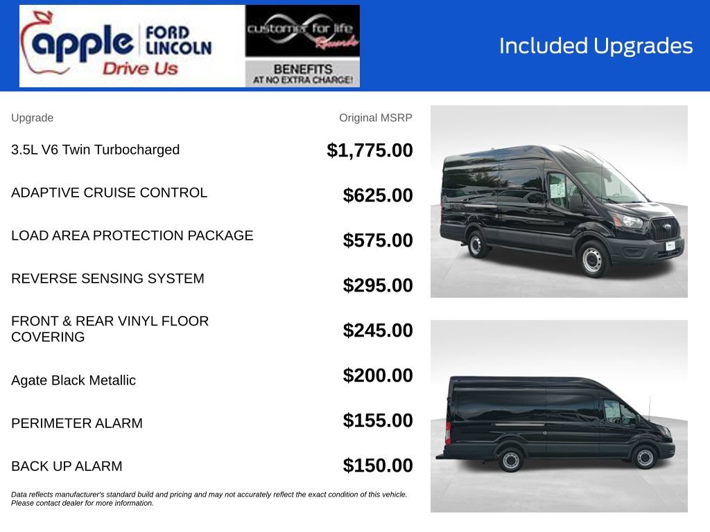 Certified 2023 Ford Transit 250 148 High Roof Extended w/ Load Area Protection Package RWD image 4