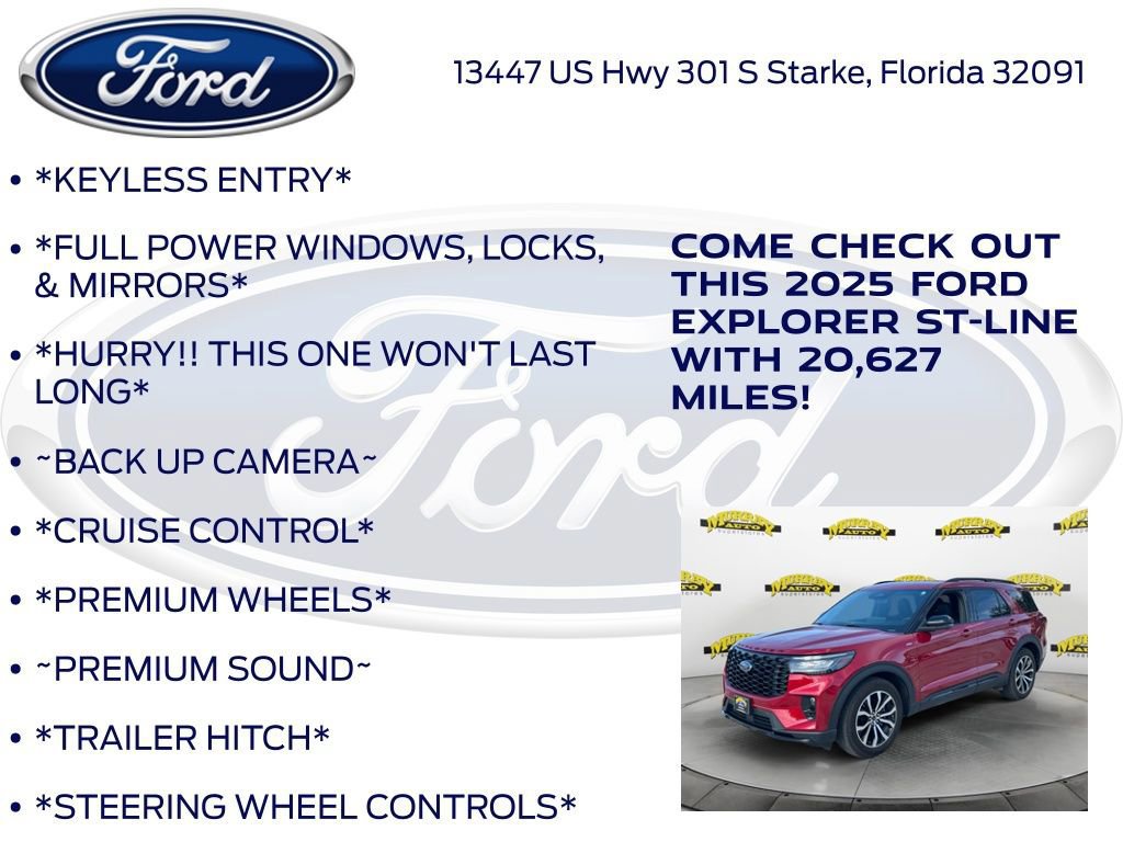 Certified 2025 Ford Explorer ST-Line w/ Premium Package image 12