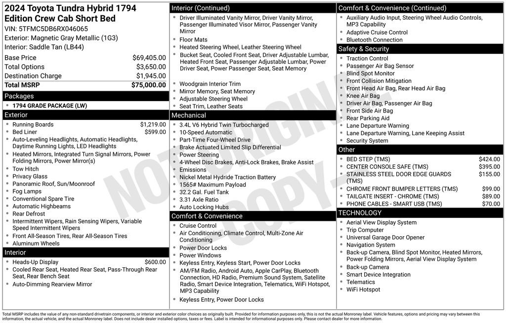 Used 2024 Toyota Tundra 1794 Edition AWD/4WD image 37