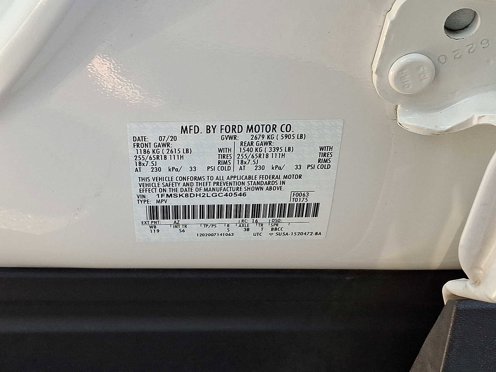 Certified 2020 Ford Explorer XLT w/ Equipment Group 202A image 30