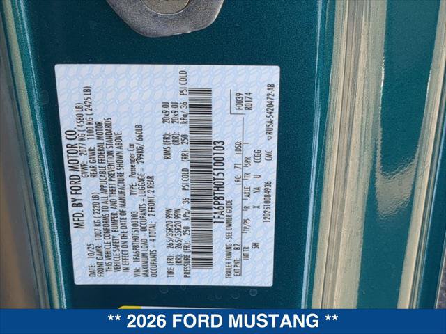 Certified 2026 Ford Mustang Premium RWD image 24