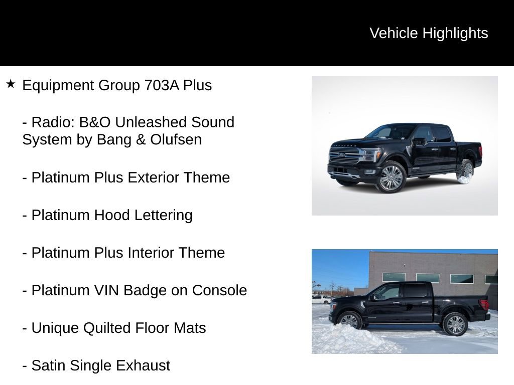 Certified 2024 Ford F150 Platinum w/ Equipment Group 703A Plus image 11