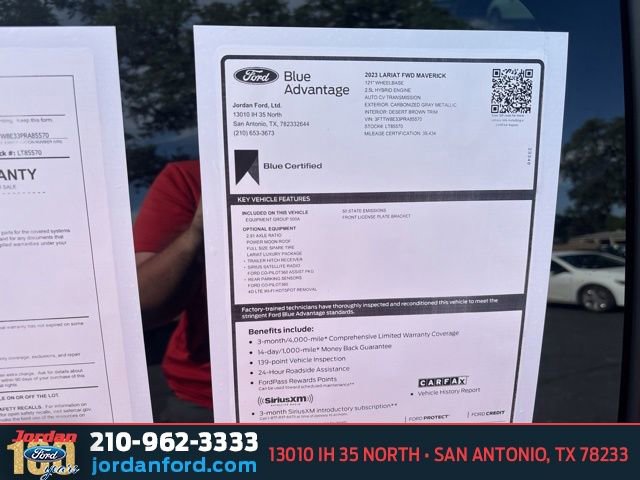 Certified 2023 Ford Maverick Lariat w/ Lariat Luxury Package FWD image 9