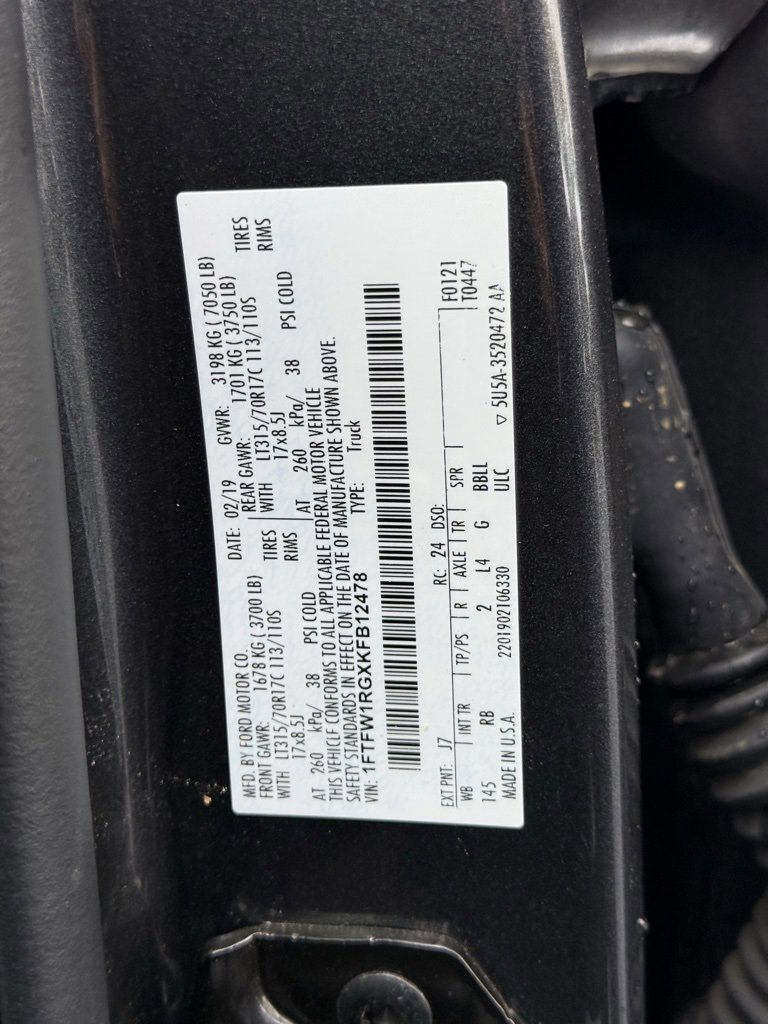 Certified 2019 Ford F150 Raptor w/ Equipment Group 801A Mid image 34