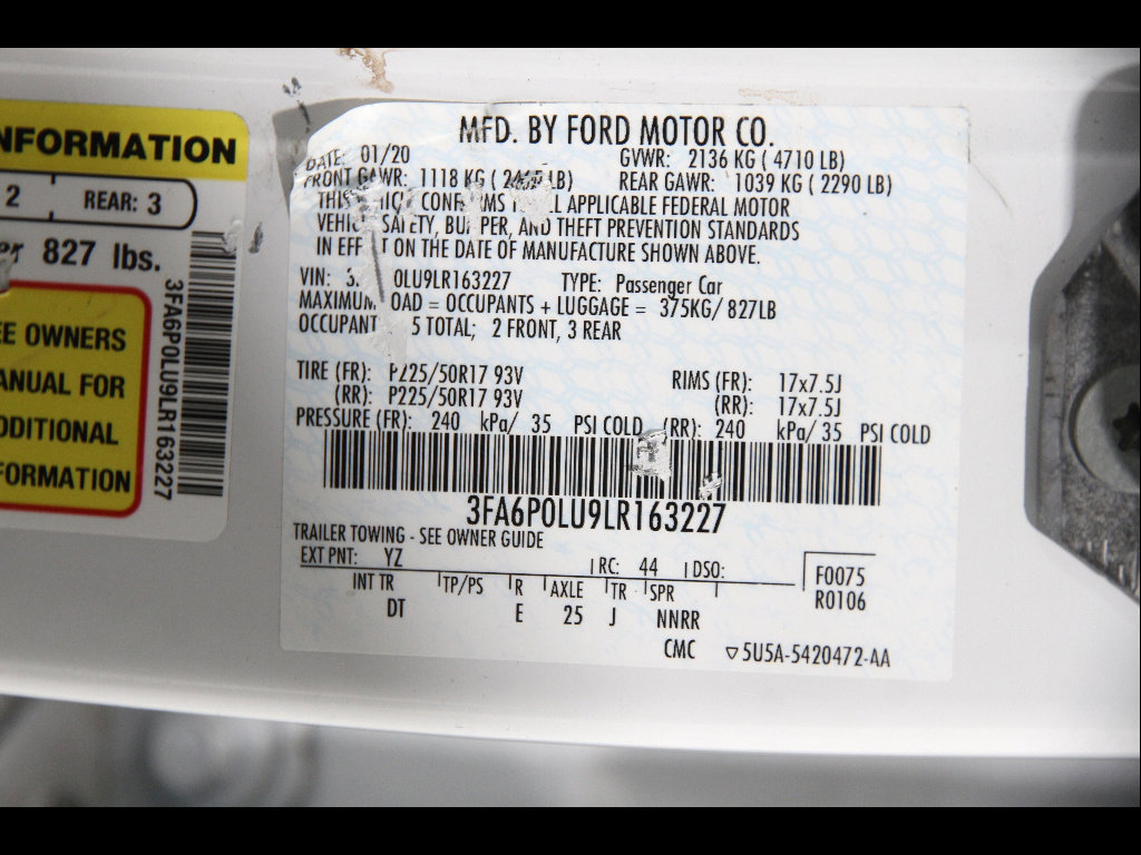 Certified 2020 Ford Fusion SE FWD image 24