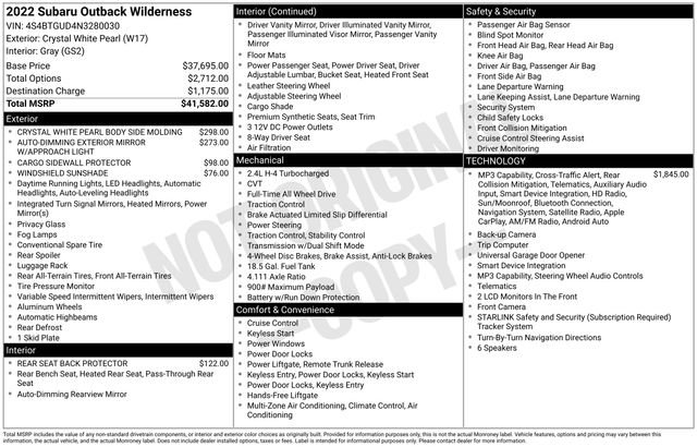 Used 2022 Subaru Outback Wilderness AWD/4WD image 37