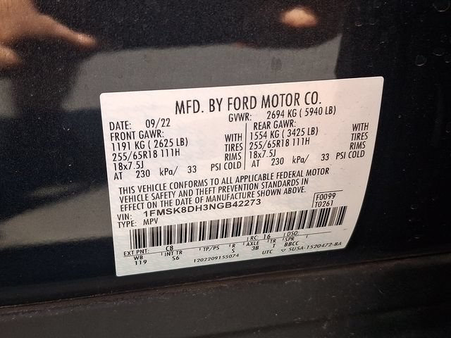Certified 2022 Ford Explorer XLT w/ Equipment Group 202A AWD/4WD image 31