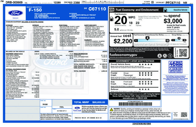 Certified 2023 Ford F150 King Ranch w/ Equipment Group 601A High AWD/4WD image 2