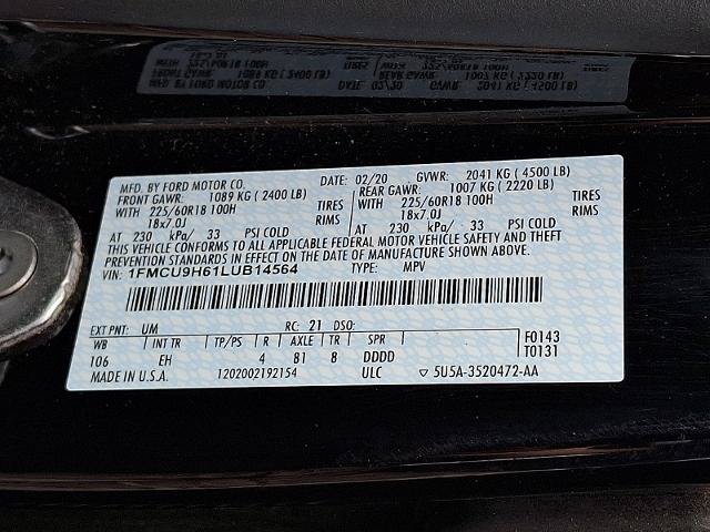 Certified 2020 Ford Escape SEL AWD/4WD image 26
