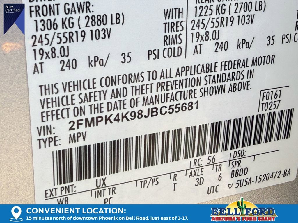 Certified 2018 Ford Edge Titanium w/ Equipment Group 301A AWD/4WD image 33