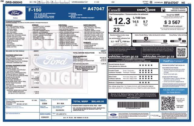 Certified 2024 Ford F150 Lariat w/ Equipment Group 502A High image 42