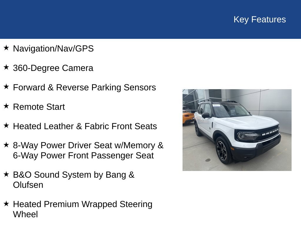 Certified 2025 Ford Bronco Sport Outer Banks w/ Outer Banks Tech Package+ AWD/4WD image 31