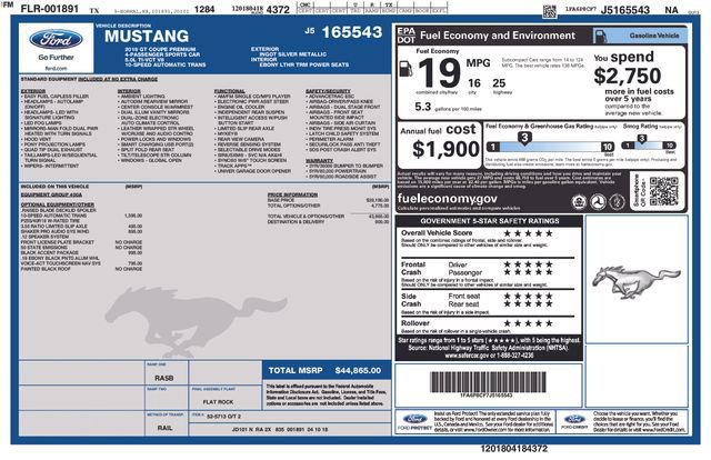 Certified 2018 Ford Mustang GT Premium w/ Black Accent Package image 31