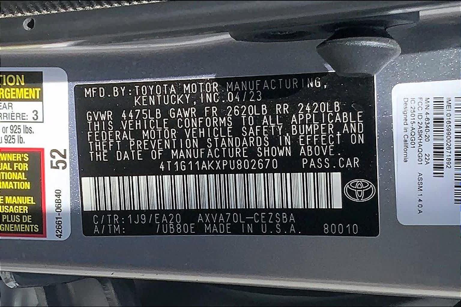 Used 2023 Toyota Camry SE FWD image 32
