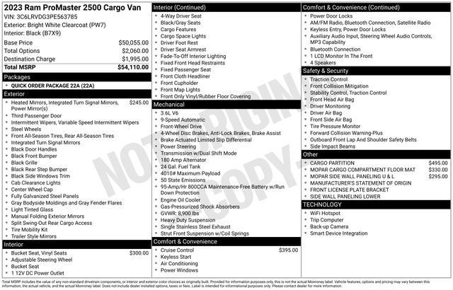 Used 2023 RAM ProMaster 2500 FWD image 38
