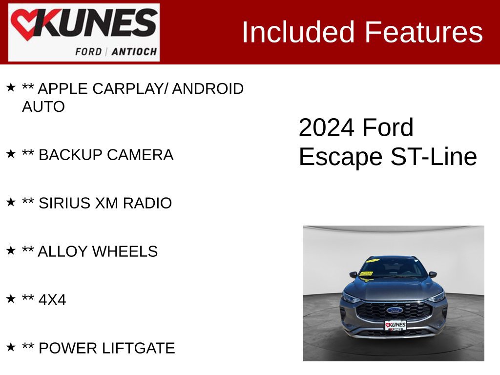 Certified 2024 Ford Escape ST-Line AWD/4WD image 3