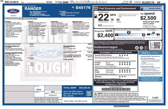 Certified 2025 Ford Ranger XLT w/ Equipment Group 301A High AWD/4WD image 6