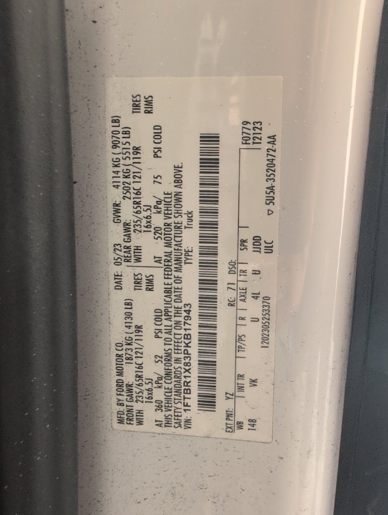 Certified 2023 Ford Transit 250 148 High Roof w/ Load Area Protection Package RWD image 41