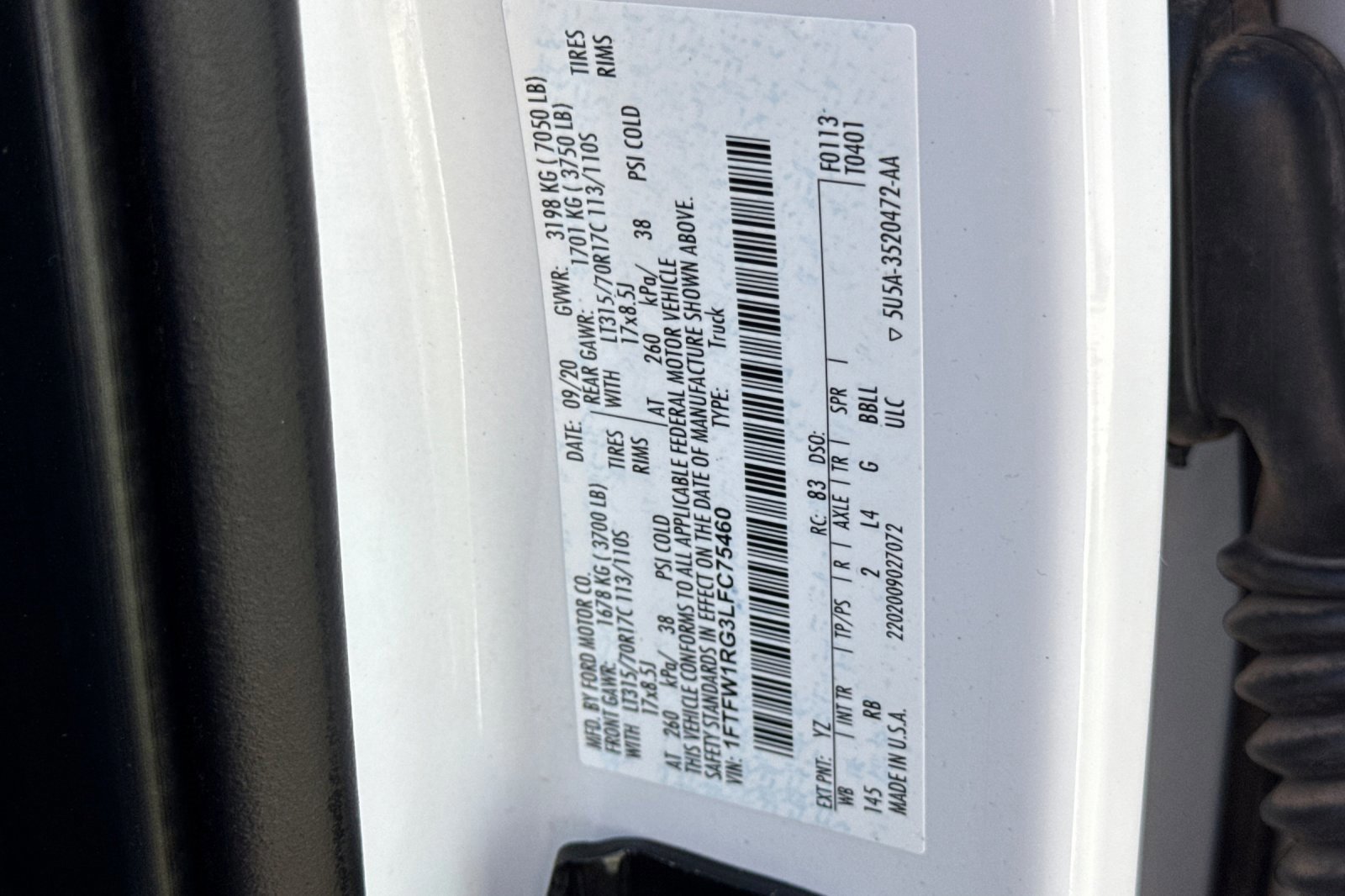 Certified 2020 Ford F150 Raptor w/ Equipment Group 801A Mid image 27