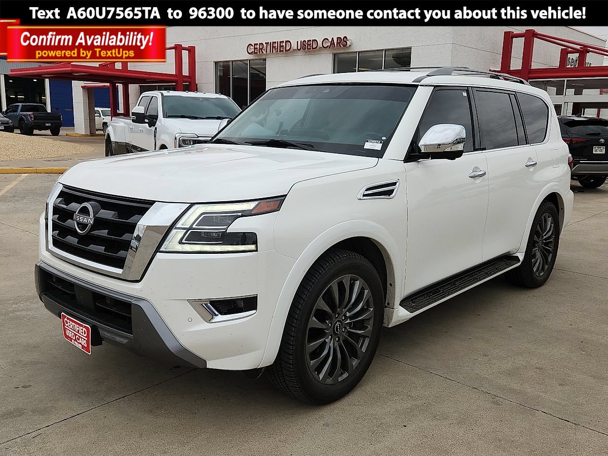 Used 2023 Nissan Armada Platinum w/ Captain's Chairs Package RWD image 1