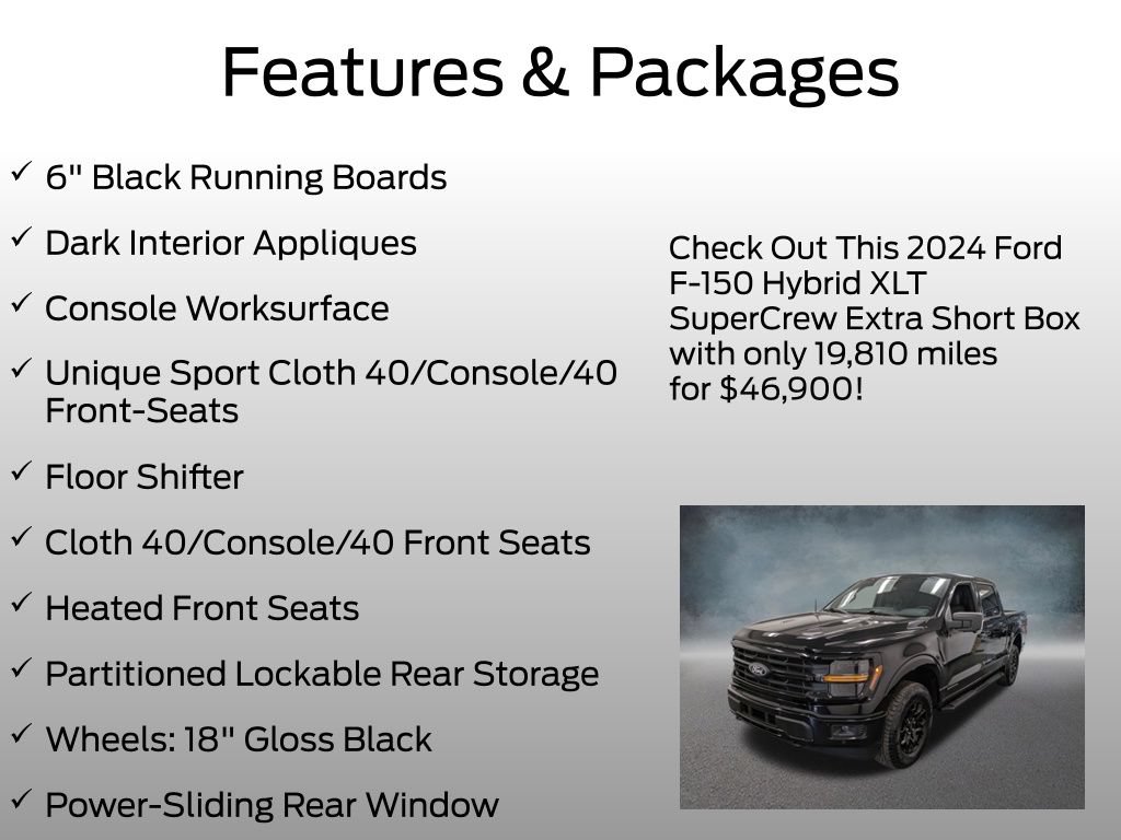 Certified 2024 Ford F150 XLT w/ Equipment Group 302A MID AWD/4WD image 13
