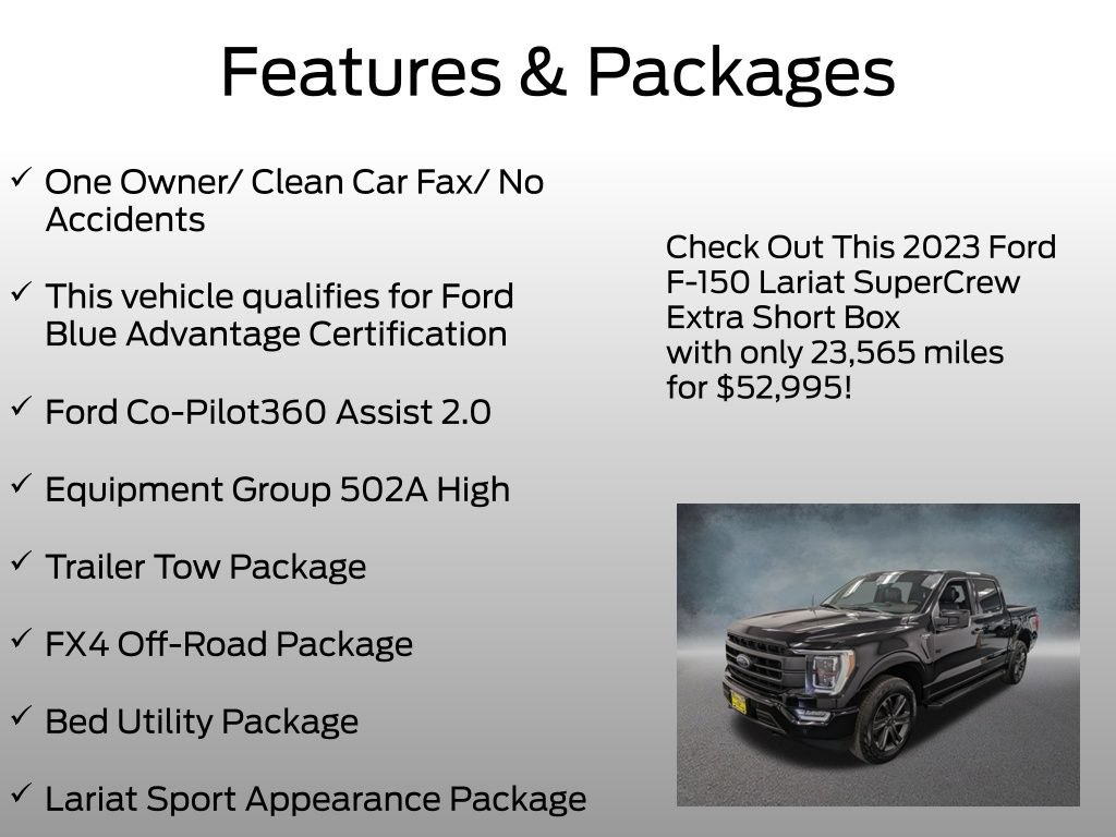 Certified 2023 Ford F150 Lariat w/ Equipment Group 502A High AWD/4WD image 4