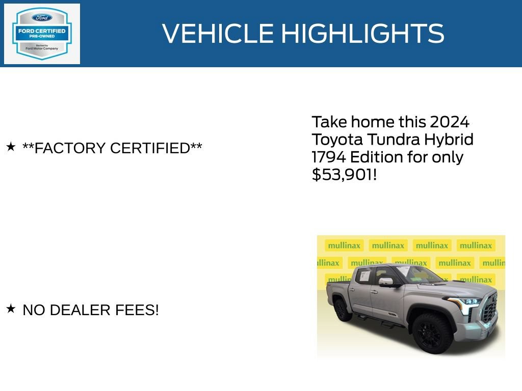 Used 2024 Toyota Tundra 1794 Edition w/ TRD Off-Road Package AWD/4WD image 12