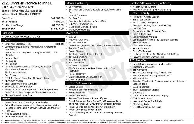 Used 2023 Chrysler Pacifica Touring-L FWD image 5