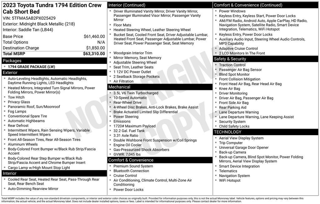 Used 2023 Toyota Tundra 1794 Edition image 10